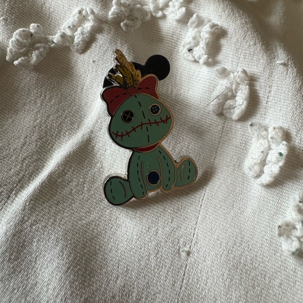 Disney Voodoo Doll Pin with Red and Green Accents
